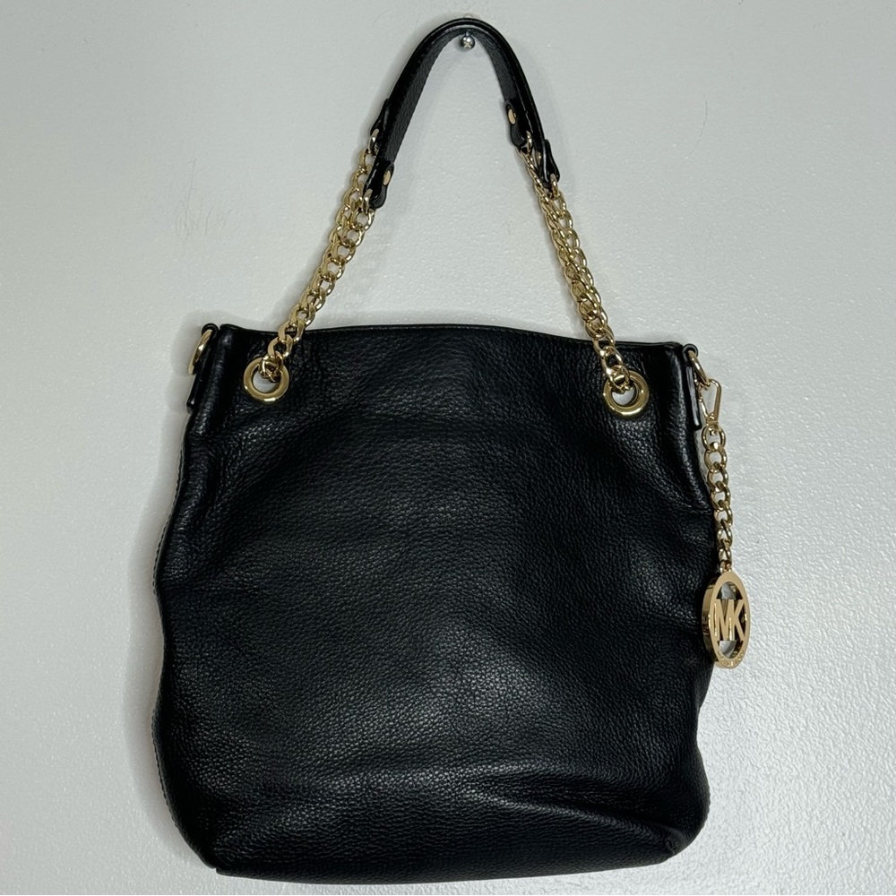 MICHAEL Michael Kors Black Leather Charm Tote